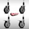 Service Caster 5'' SS Black Poly Swivel 1-1/4'' Expanding Stem Caster Set 2 Total Lock Brakes, 4PK SCC-SSEXTTL20S514-PPUB-BLK-2-S-2-114 - alternate 3